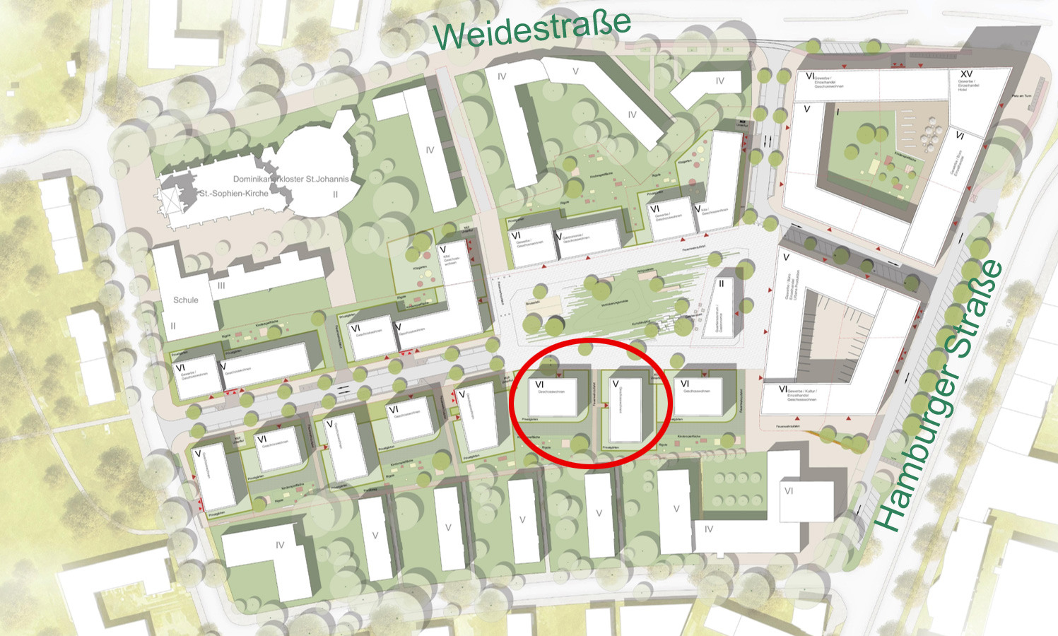 Quartier Mesterkamp - Lageplan